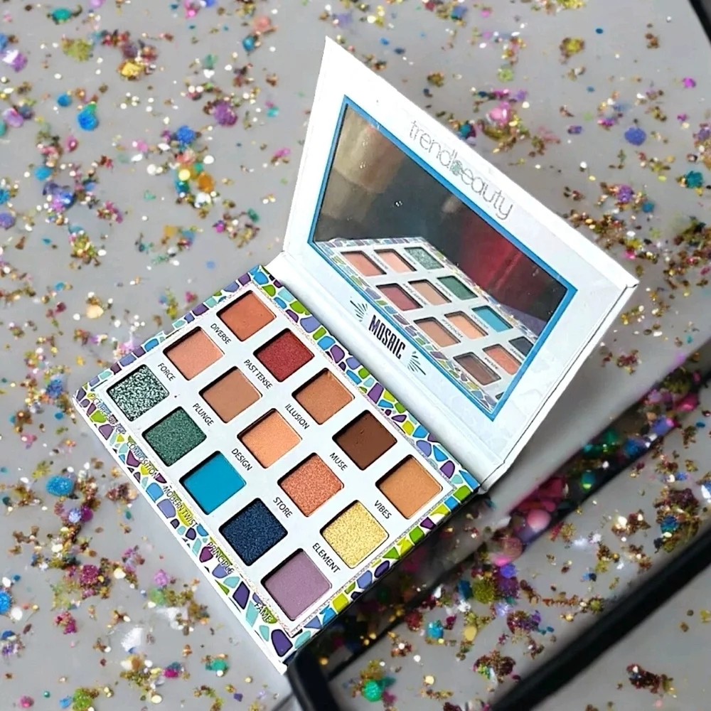 TRENDBEAUTY‎ Mosaic Eyeshadow Palette  Full Size New In Box Neutrals Shimmers